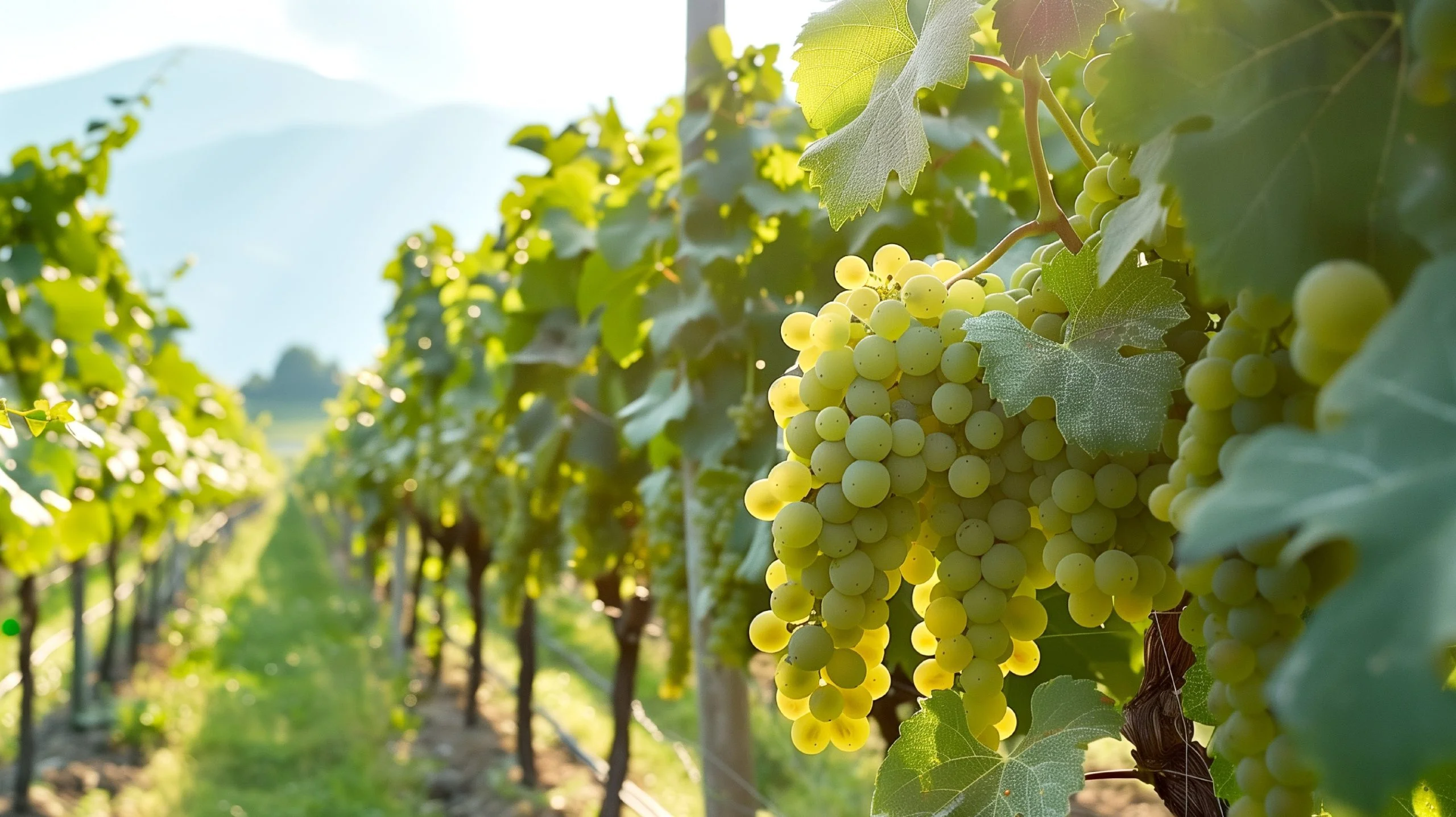 Grappes de Gamay mûres, mains du vigneron en vendanges sur les coteaux du Beaujolais